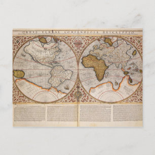 Carte du monde double hémisphère, 1587
