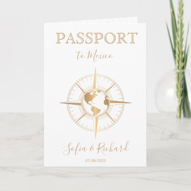 Carte du monde du passeport de destination Compass (Devant)