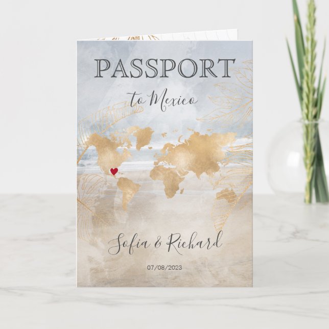 Carte du monde du passeport de destination de mari (Devant)