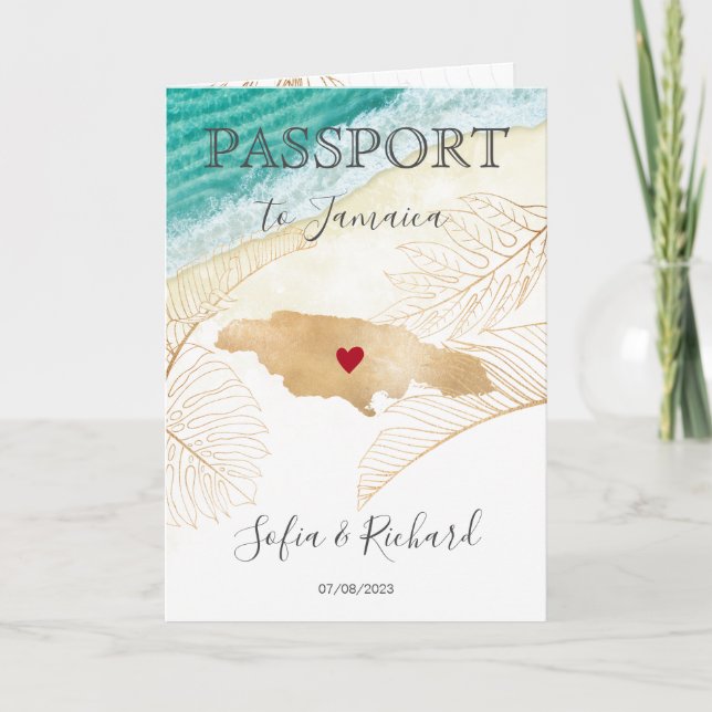 Carte du monde du passeport de destination Mariage (Devant)