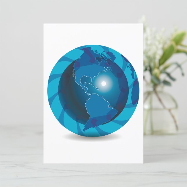 Carte du monde Globe Bleu Moderne (Créateur téléchargé)