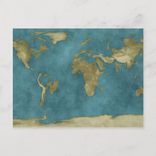 Carte du monde inondée