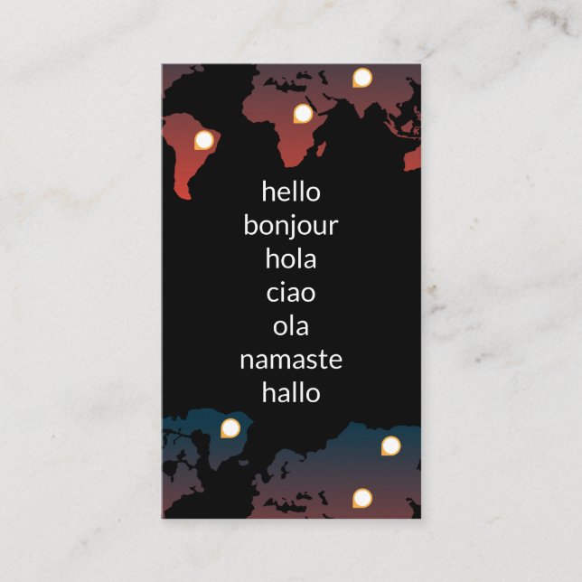 Carte du monde | Marques d'emplacement (Devant)