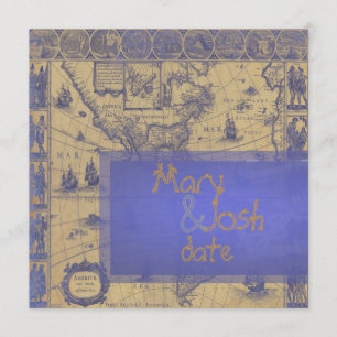 Carte du monde nautique Vintage PixDezines