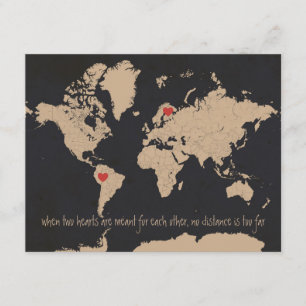 Carte du monde personnalisable Enregistrer la date