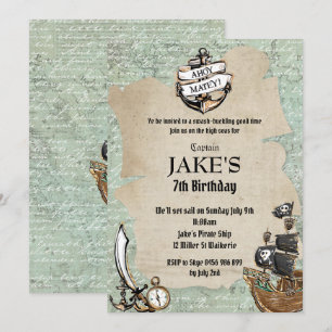 Carte du monde pour la fête d'anniversaire vintage