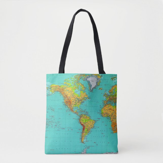 Carte du monde - Sac fourre-tout (Devant)