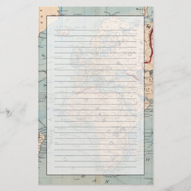 Carte du monde sur la projection de Mercator (Devant)