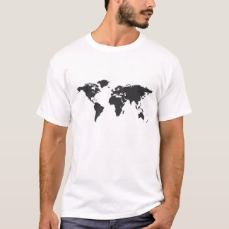 Carte du monde sur un T-shirt