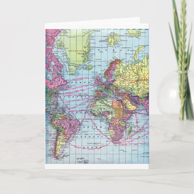 carte du monde vintage (Devant)