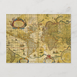 Carte du monde vintage