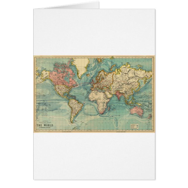 Carte du monde vintage (Devant)