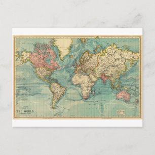 Carte du monde vintage