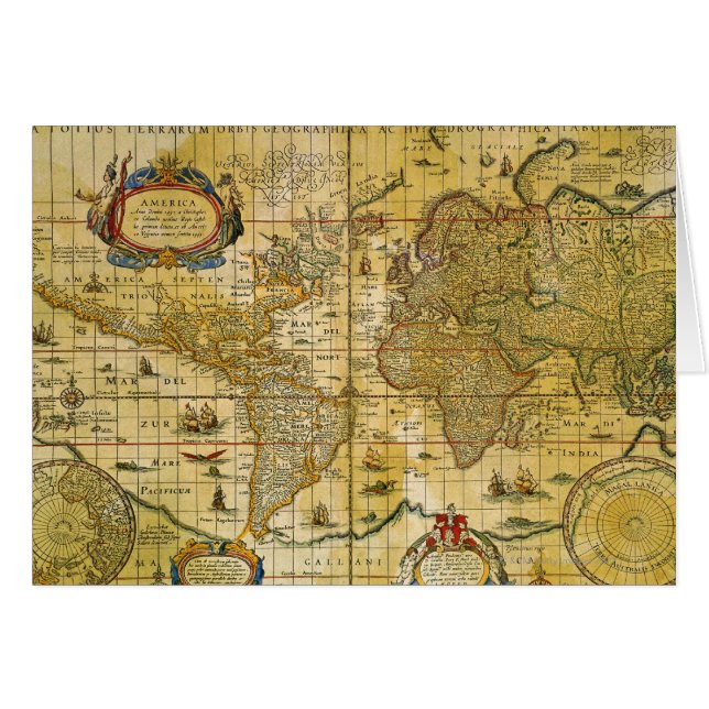 Carte du monde vintage (Devant horizontal)