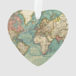 Carte du monde vintage