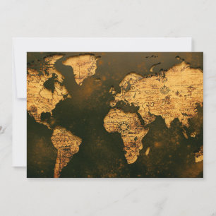 Carte du monde vintage Art de cartographie antique