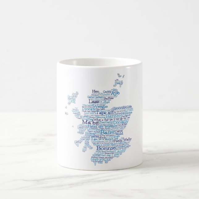 Carte du mot écossais Slang Coffee Mug (Centre)