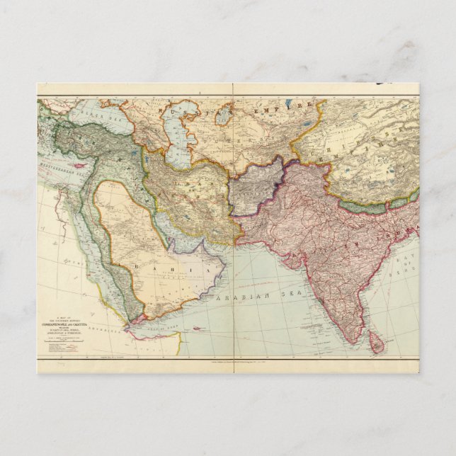 Carte du Moyen-Orient et de l'Asie du Sud-Est (191 (Devant)