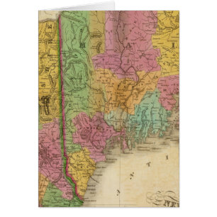 Carte du New Hampshire et du Vermont du Maine