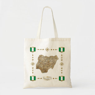 Carte du Nigeria + sac drapeaux