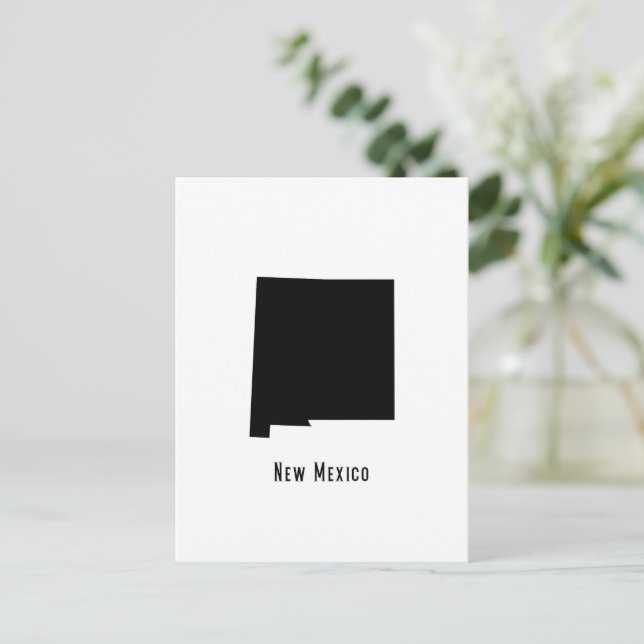 Carte du Nouveau-Mexique - Noir et blanc Nouveau-M (Debout devant)