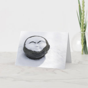 Carte du Nouvel An Bouddha Heureux avec Masque de 