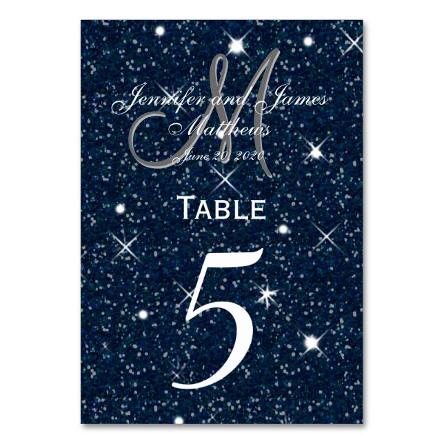 Carte du numéro de table du Mariage de nuit Starry (Par défaut)