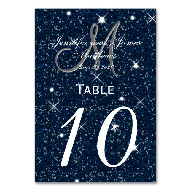 Carte du numéro de table du Mariage de nuit Starry (Par défaut)