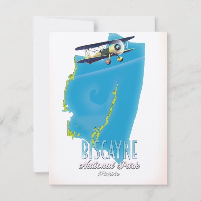 carte du parc national de Biscayne Floride (Devant)