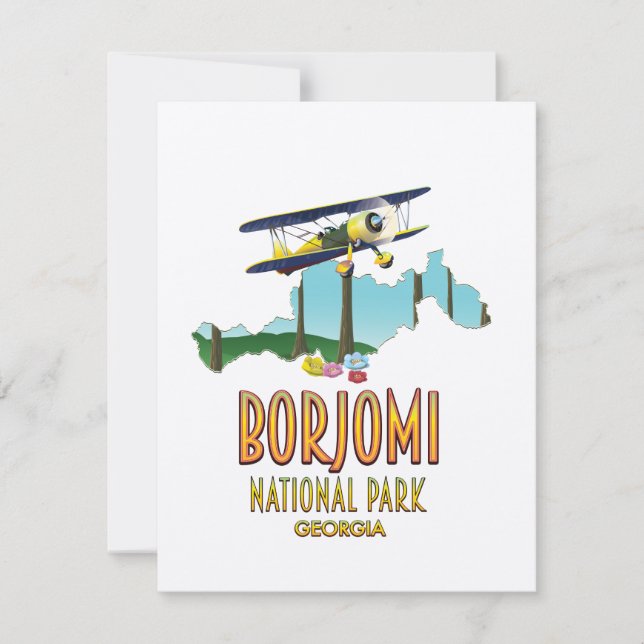 Carte du parc national de Borjomi Géorgie (Devant)