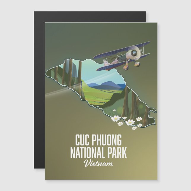 Carte du parc national de Cuc Phuong Vietnam (Devant / Derrière)