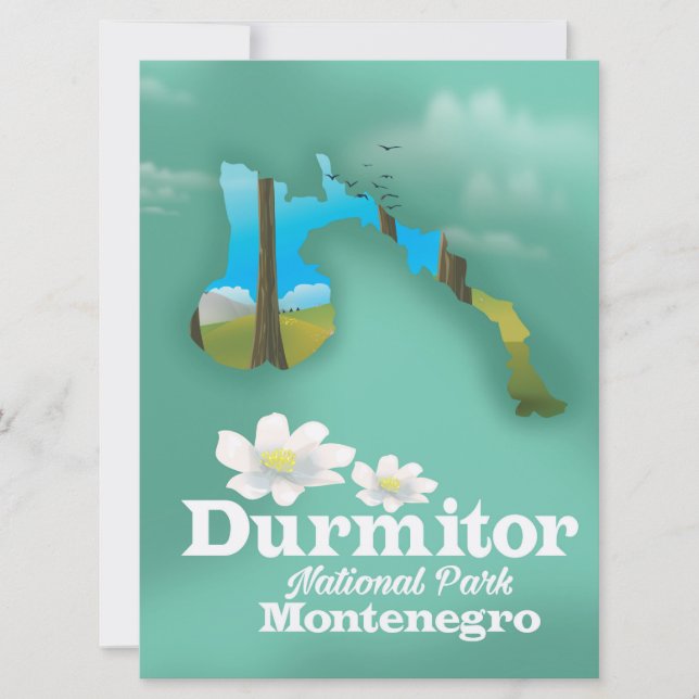carte du parc national de Durmitor, Monténégro (Devant)