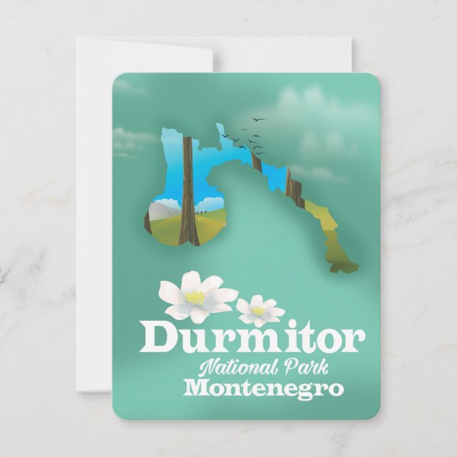 carte du parc national de Durmitor, Monténégro (Devant)
