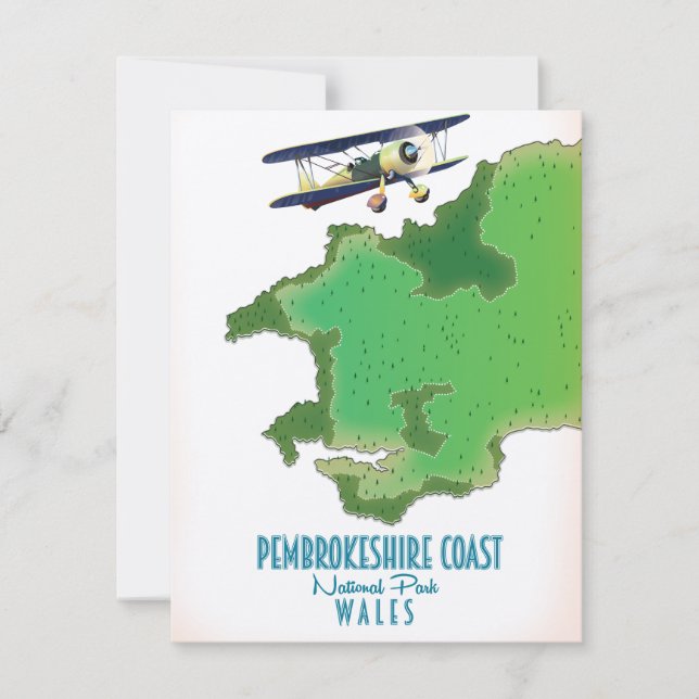 carte du parc national de la côte du Pembrokeshire (Devant)
