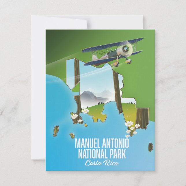 Carte du parc national de Manuel Antonio, Costa Ri (Devant)