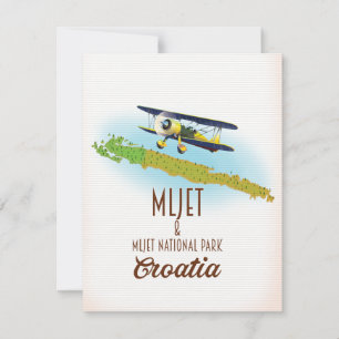 Carte du Parc national de Mljet Croatie