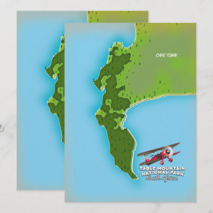 Carte du parc national de Table Mountain en Afriqu