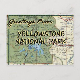 Carte du parc national de Yellowstone