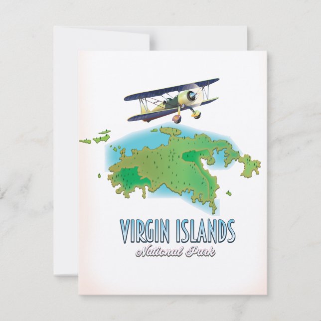 Carte du parc national des Îles Vierges (Devant)