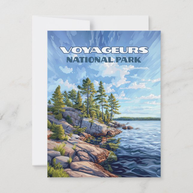 Carte du Parc national des Voyageurs Rainy Lake Mi (Devant)