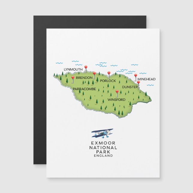 carte du parc national d'Exmoor (Devant / Derrière)
