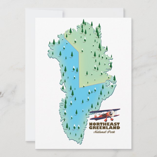 Carte du parc national du nord-est du Groenland (Devant)