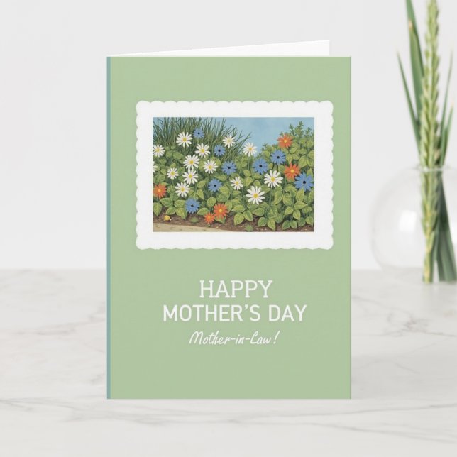 Carte du parterre de fleurs vibrant (Devant)