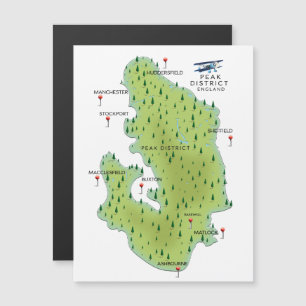 Carte du Peak District Angleterre
