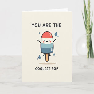 Carte du Père à la Popsicle Souriante
