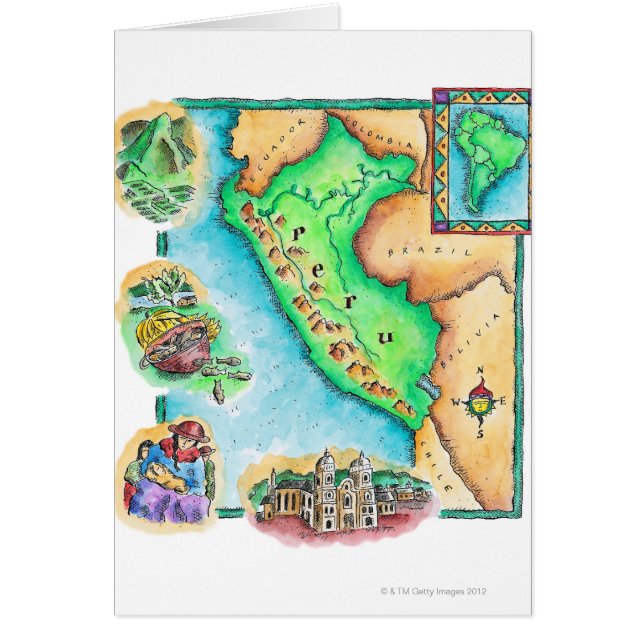 Carte du Pérou (Devant)