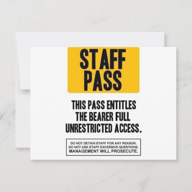 Carte du personnel (Devant)