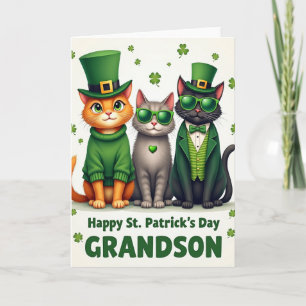 Carte du petit-fils de chats de la Saint-Patrick