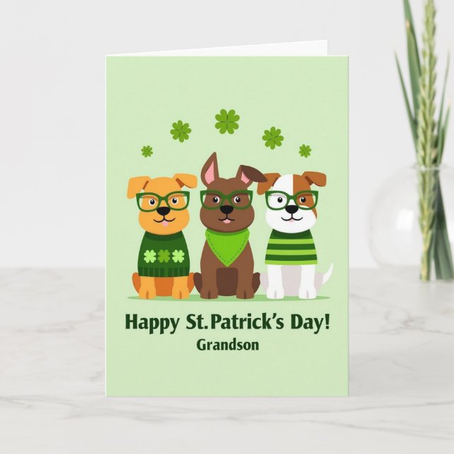 Carte du petit-fils de St Patricks Dogs (Devant)