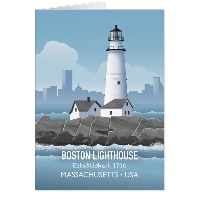 Carte du phare de Boston (Devant)